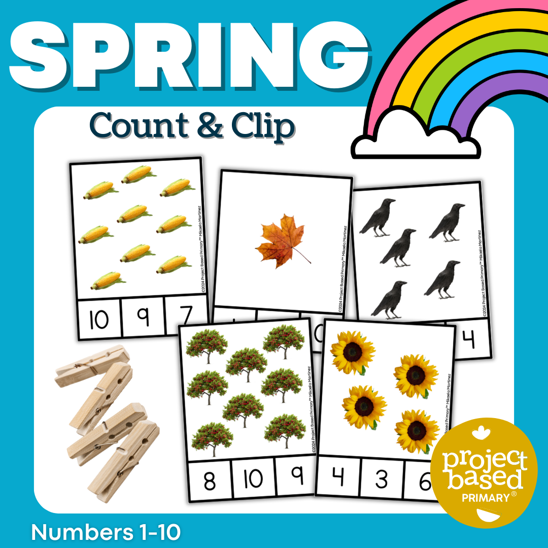 Spring Count and Clip Cards – Project Based Primary