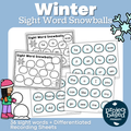 Winter Sight Word Snowballs