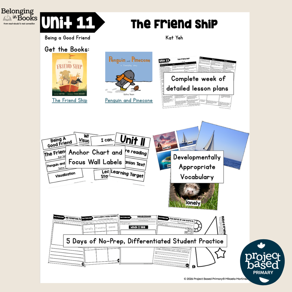 The Friend Ship Belonging in Books™ Reading Comprehension Week-Long Unit