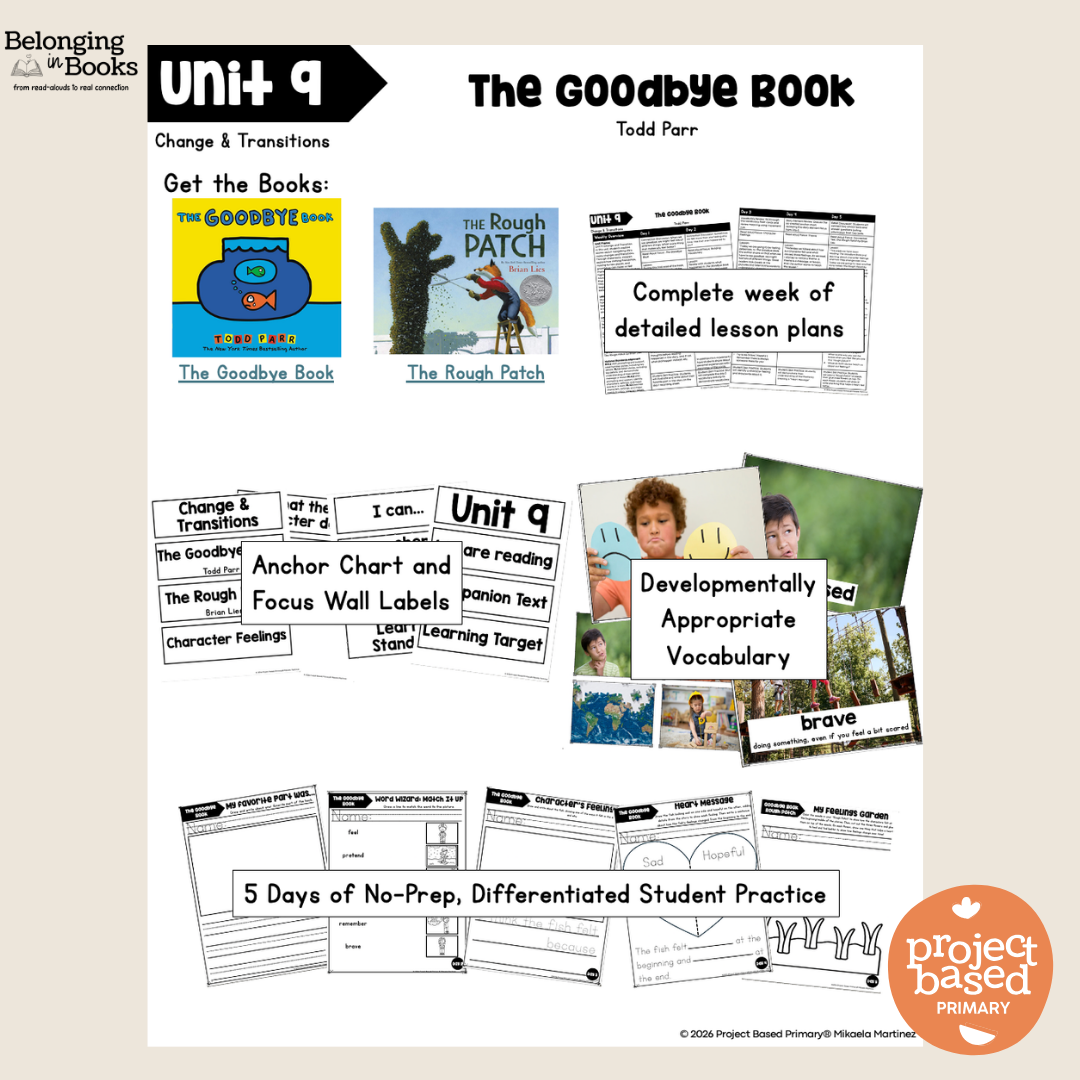 The Goodbye Book Belonging in Books™ Reading Comprehension Week-Long Unit