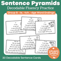 Decodable Sentence Fluency Pyramids Set 8 -le, -tch, -dge Word Endings