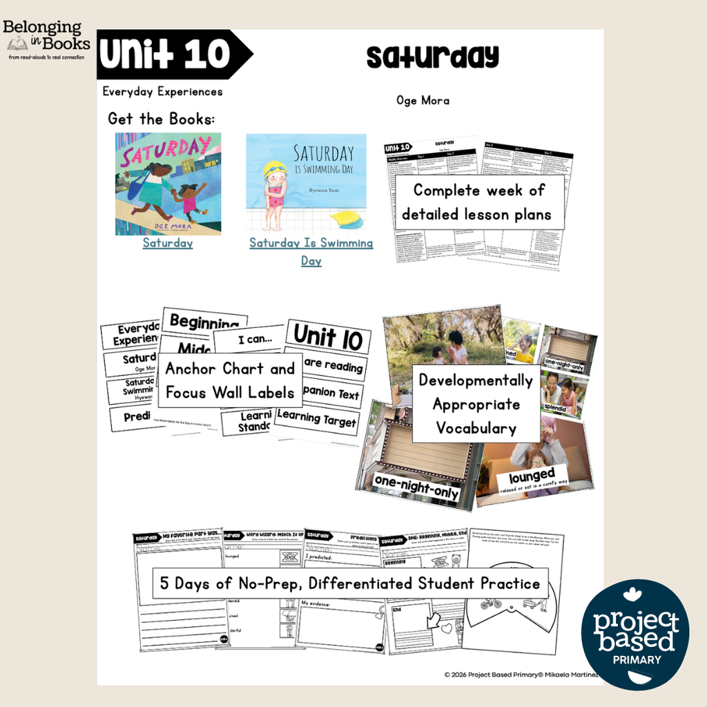 Saturday Belonging in Books™ Reading Comprehension Week-Long Unit