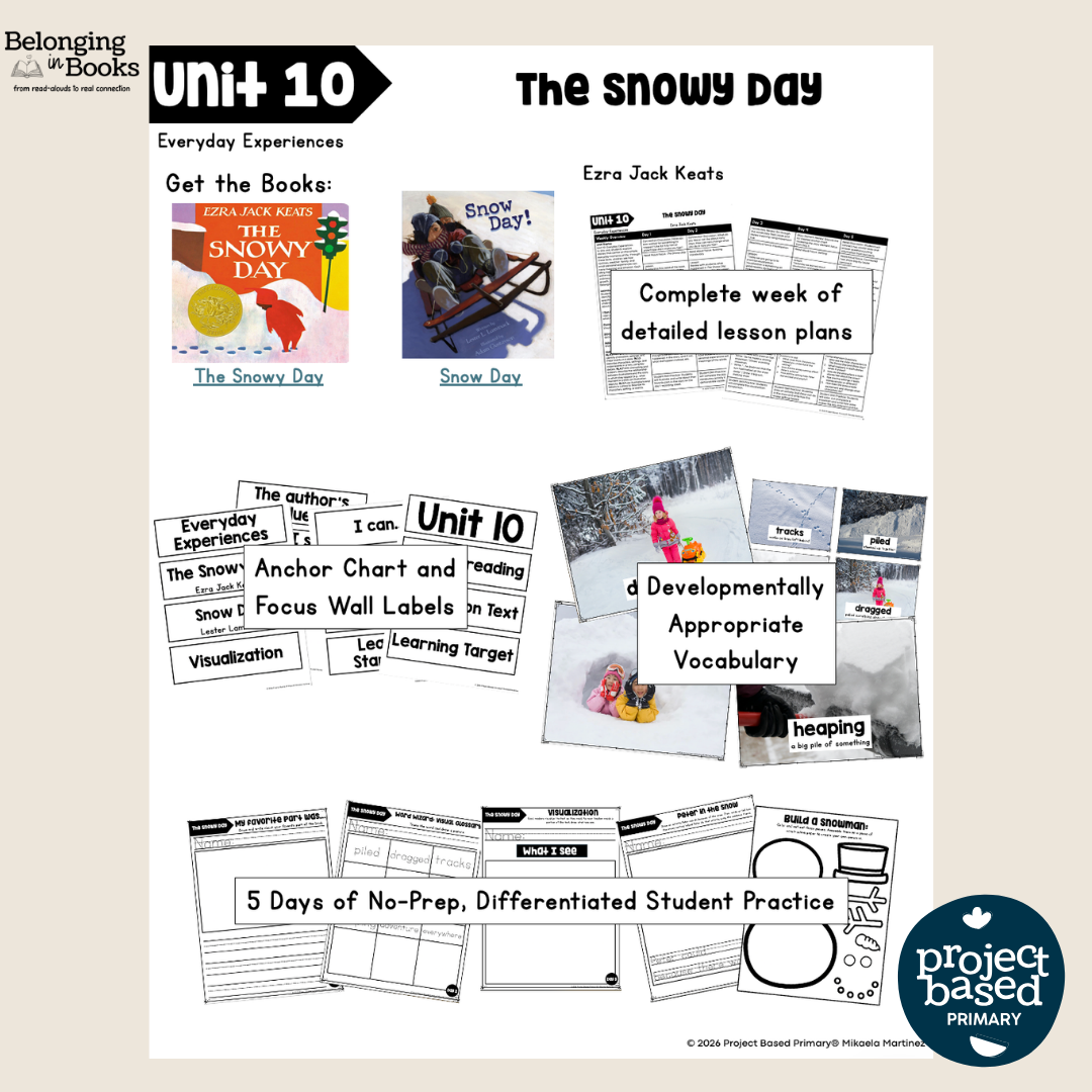 The Snowy Day Belonging in Books™ Reading Comprehension Week-Long Unit