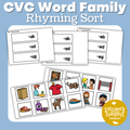 CVC Word Family Rhyming Sort