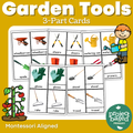 Garden Tools 3 Part Cards