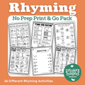 Rhyming Print and Go No Prep Pack
