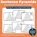 Decodable Sentence Fluency Pyramids Set 9 Ending Y as Long e and Long i