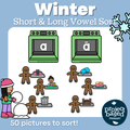 Winter Vowel Sort Short and Long Vowel Sounds