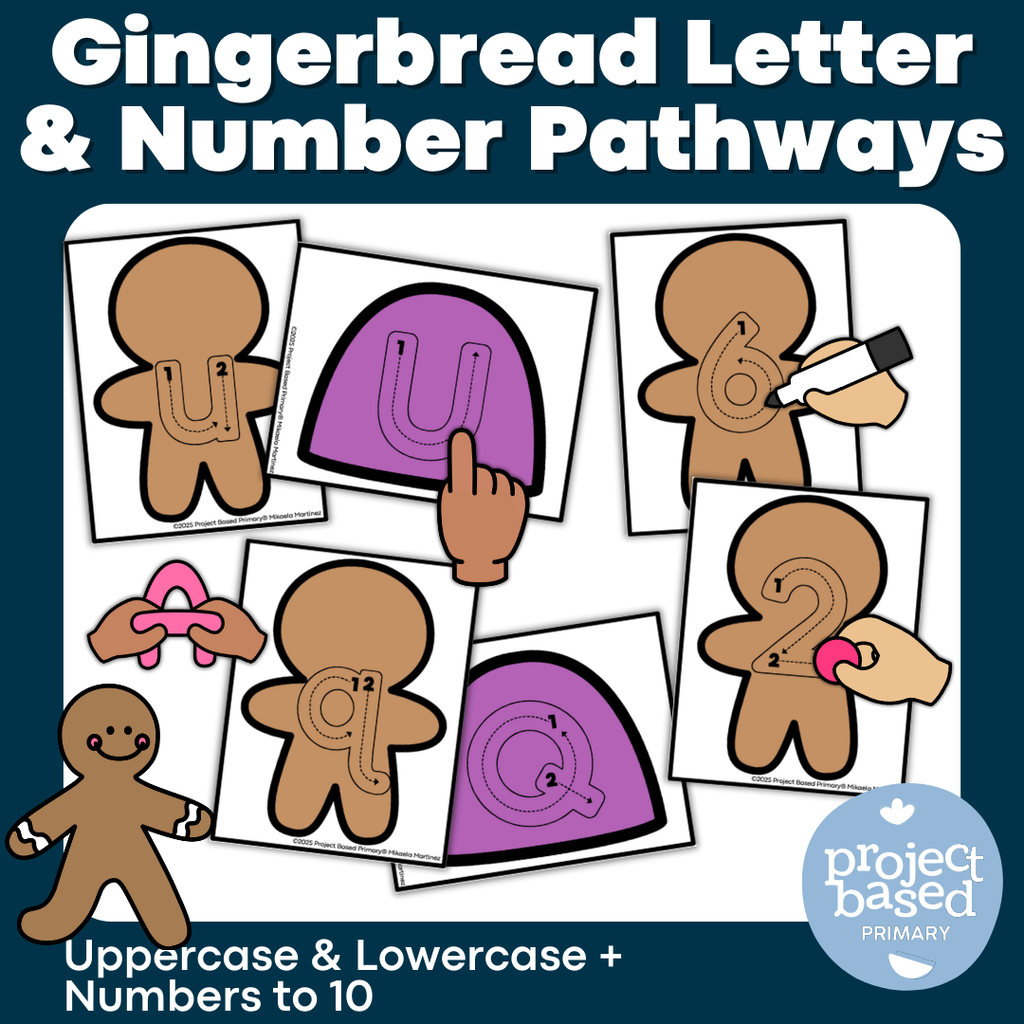 Gingerbread Letter and Number Pathways