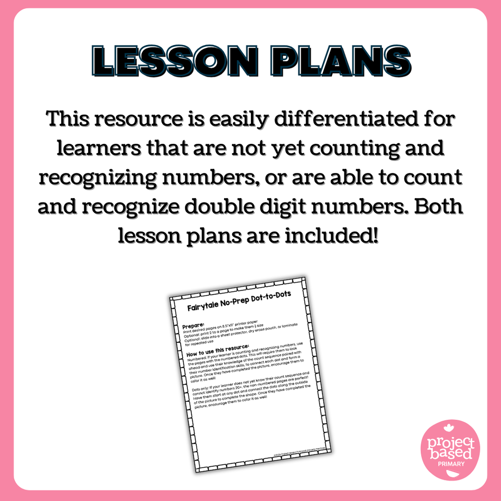 Fairytale Dot-to-Dot Connect-the-Dot No Prep Pack