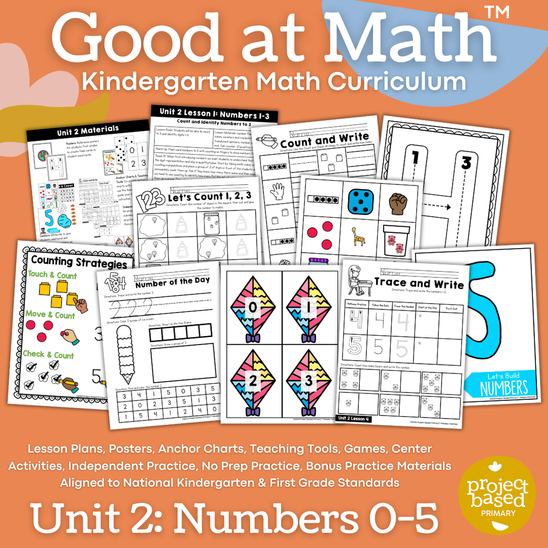 Good at Math® Kindergarten Math Curriculum Unit 2: Numbers 0-5