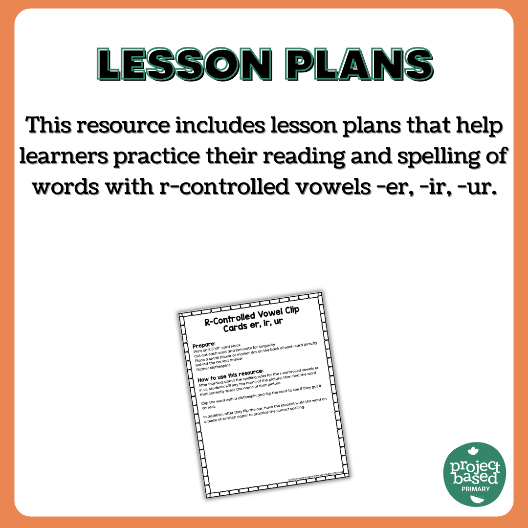 R-Controlled Vowel Clip Cards