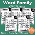CVC Word Family Reading Fluency No Prep Pack