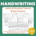 Handwriting Trace and Write Developmentally Sequenced English + Spanish