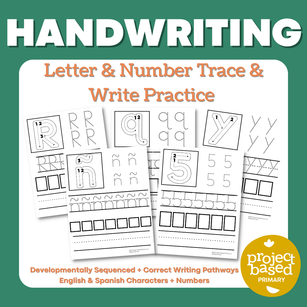 Handwriting Trace and Write Developmentally Sequenced English + Spanish
