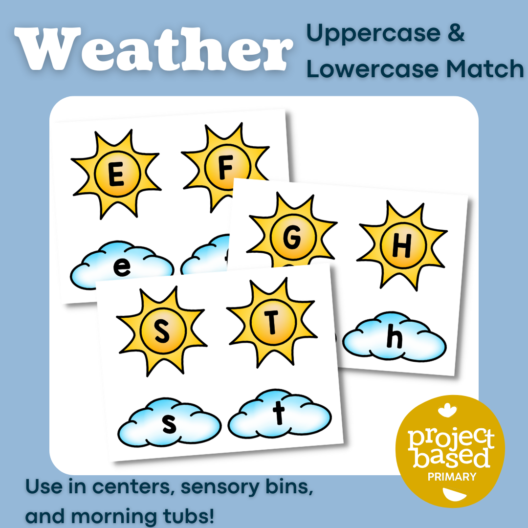 Weather Themed Uppercase & Lowercase Letter Matching