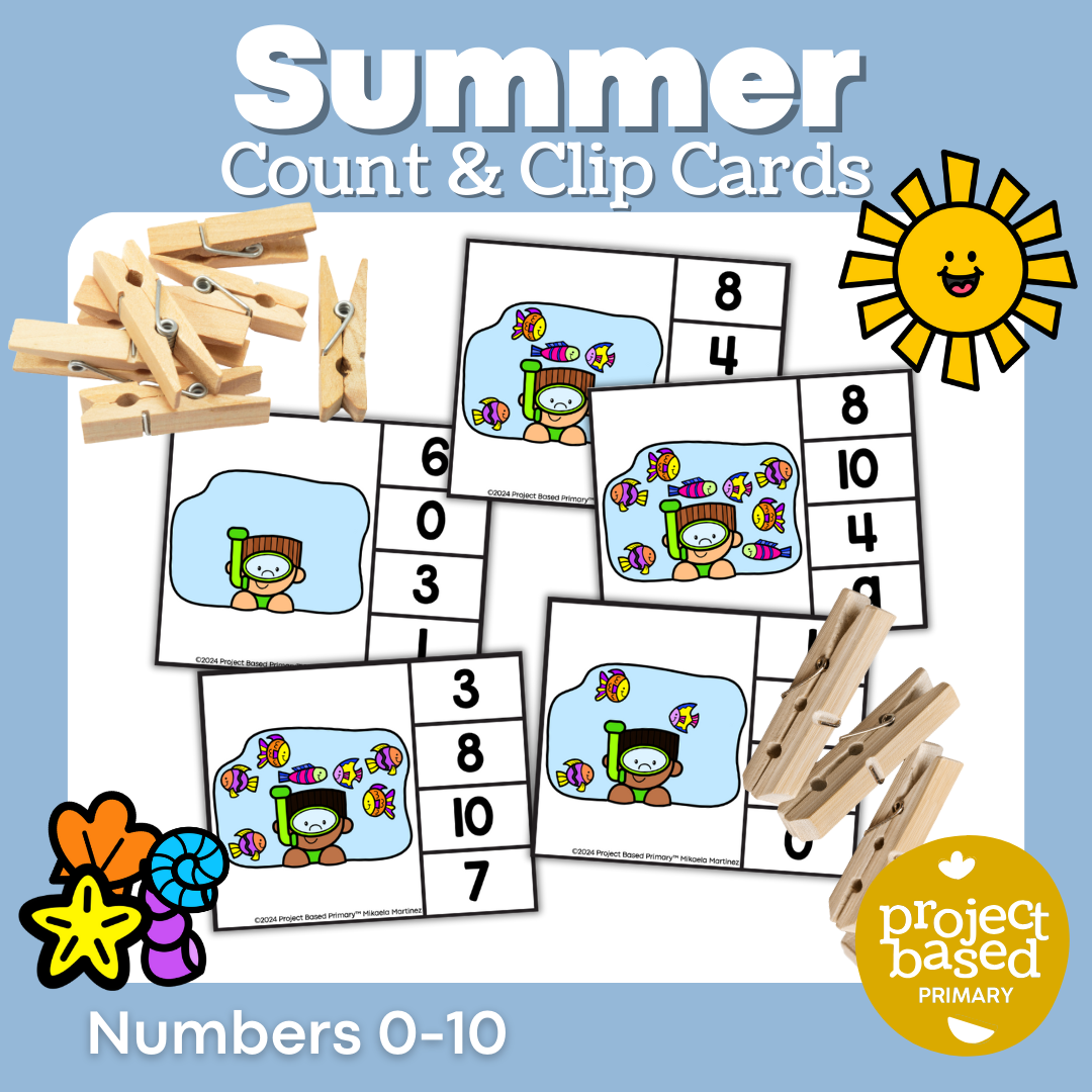 Summer Count and Clip Cards 0-10