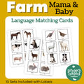 Farm Animal Mama & Baby Animal Matching Cards