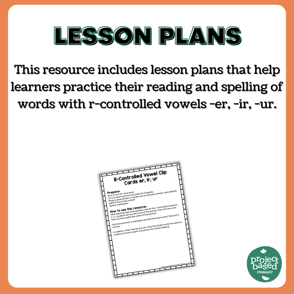R-Controlled Vowel Clip Cards