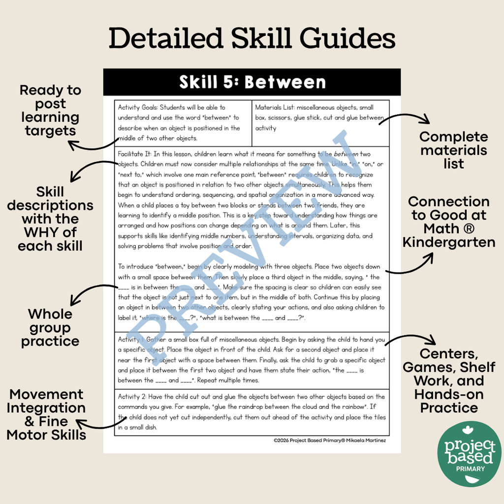 Good at Math® Foundations Unit 1: Spatial Awareness
