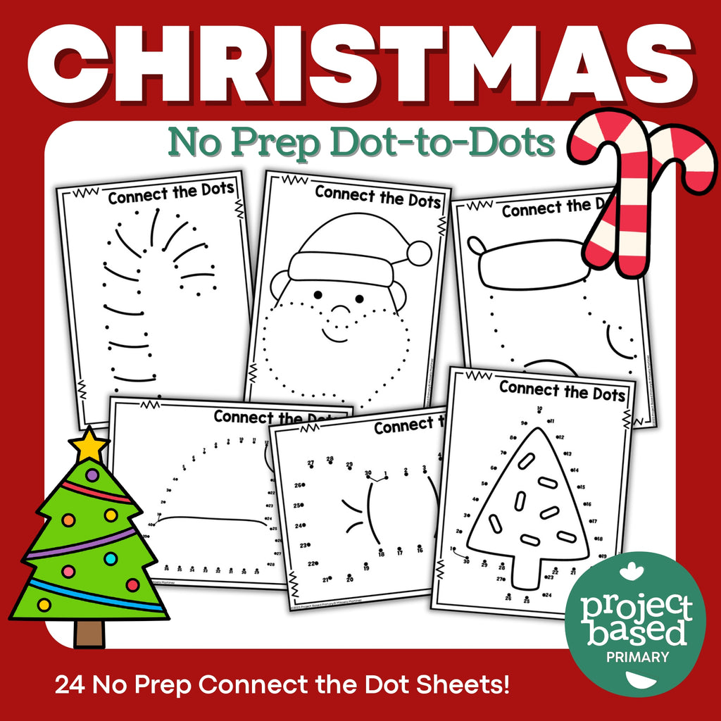 Christmas Dot-to-Dot Connect-the-Dot No Prep Pack