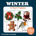 Winter 4 Piece Jigsaw Puzzles