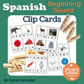 Spanish Beginning Sound Clip Cards