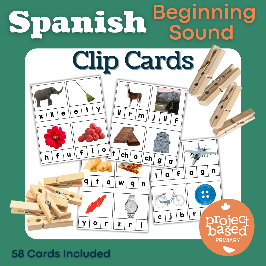 Spanish Beginning Sound Clip Cards