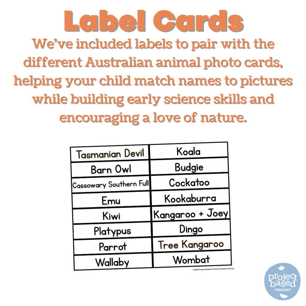 Australian Animal Matching Cards