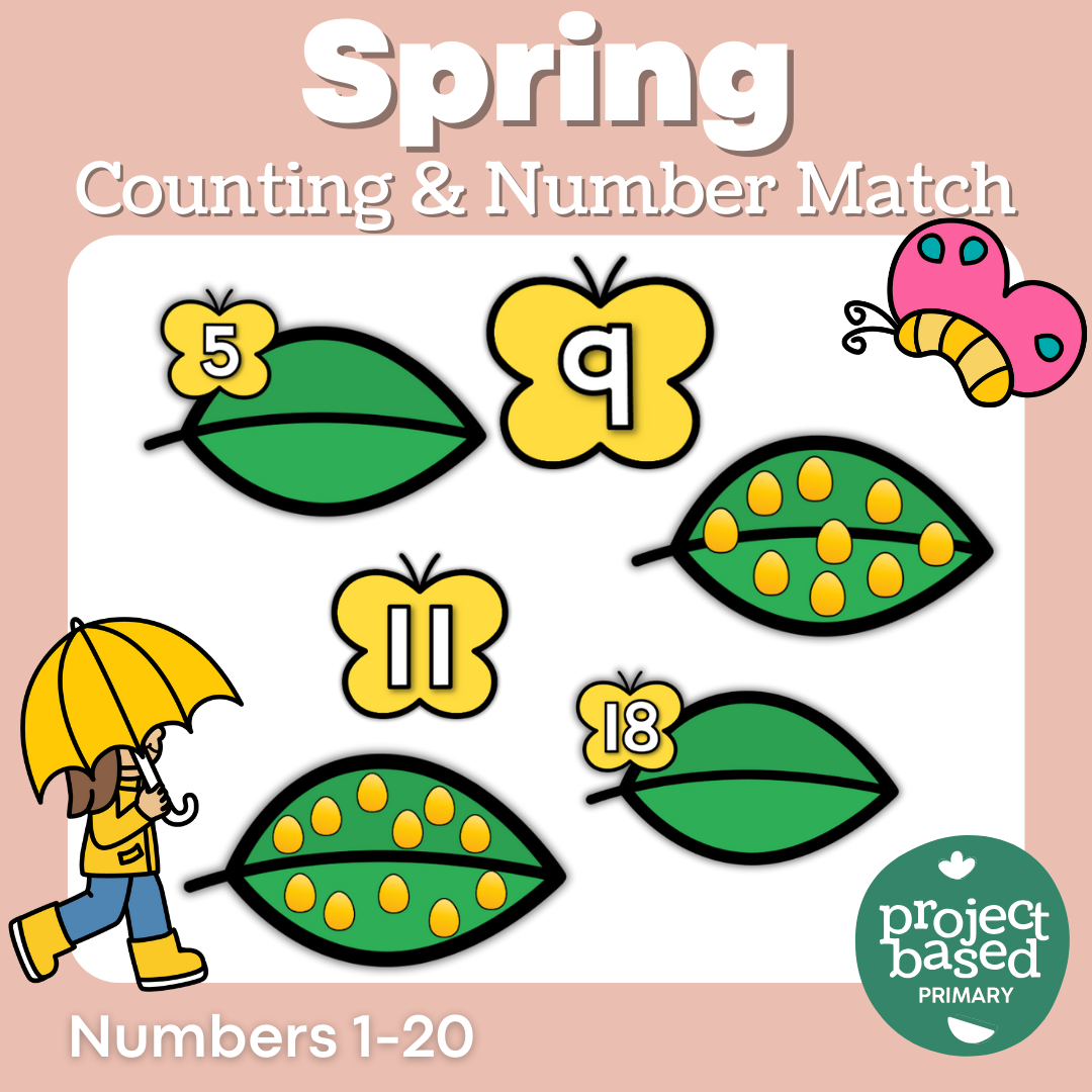 Spring Counting and Number Match – Project Based Primary