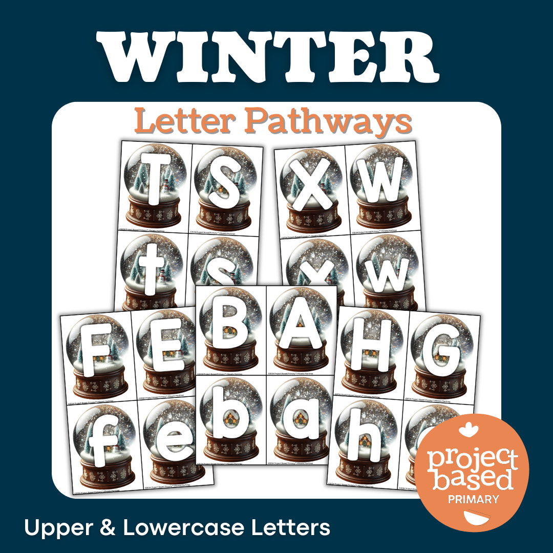 Winter Letter Mats Uppercase and Lowercase