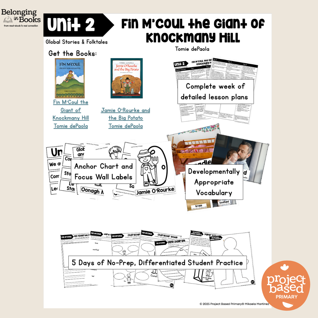 Fin M'Coul the Giant of Knockmany Hill Belonging in Books™ Reading Comprehension Week-Long Unit