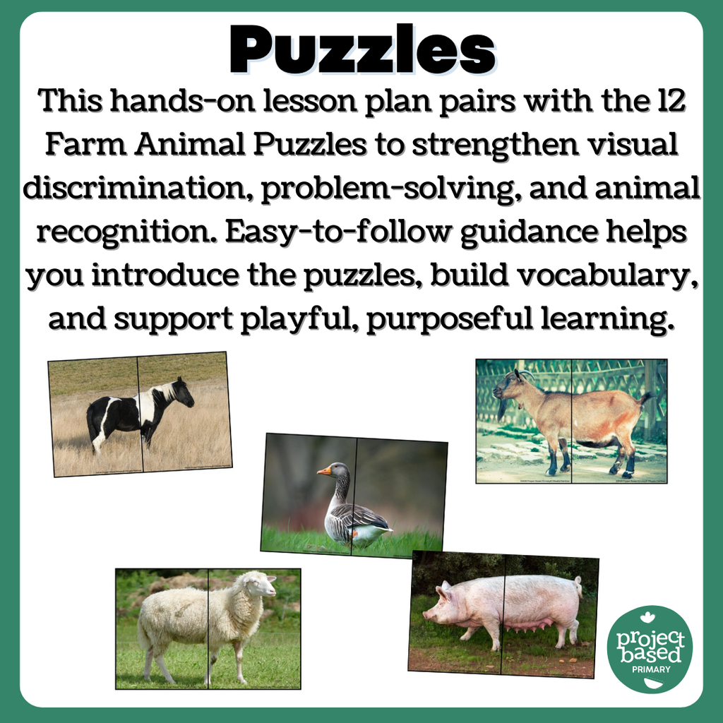 Farm Animal 2 Part Puzzles