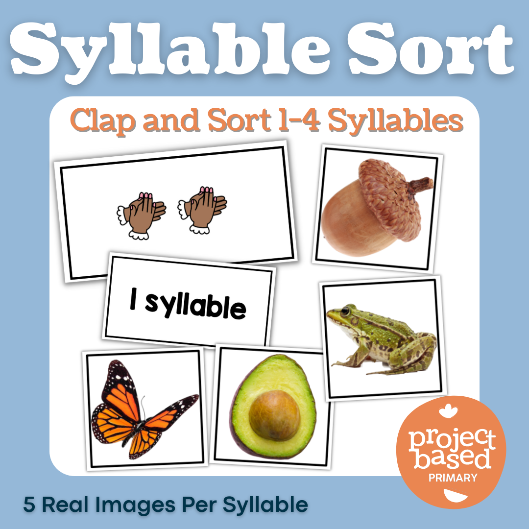 Clap & Count Syllable Sort with Real Images