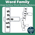 Onset & Rime Word Family Blending Sliders