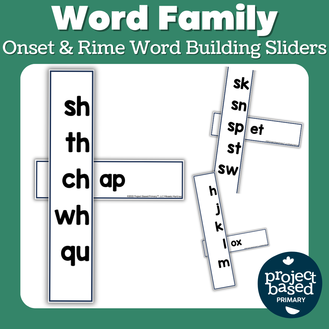 Onset & Rime Word Family Blending Sliders