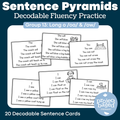 Decodable Sentence Fluency Pyramids Set 13 Long o /oa/ and /ow/