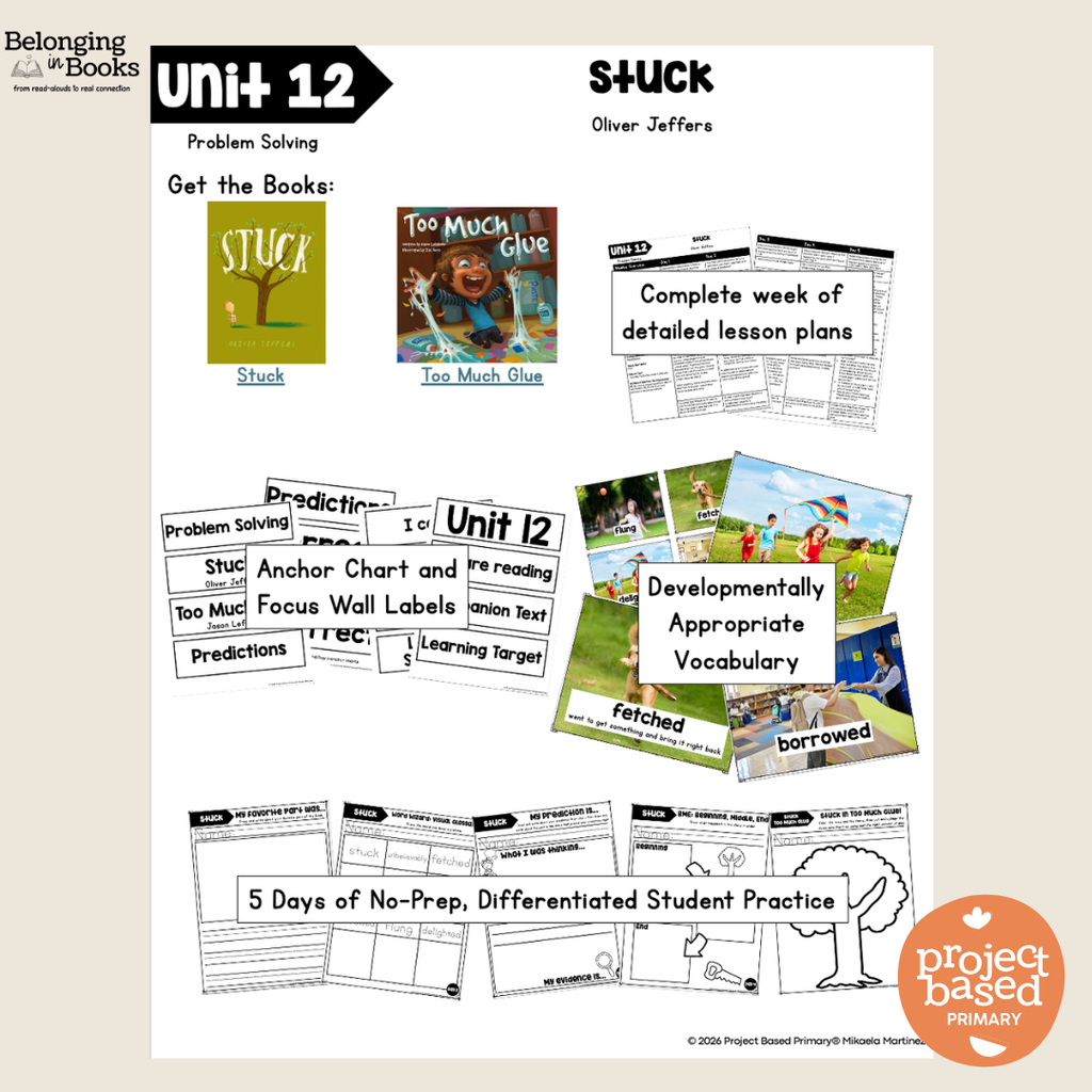 Stuck Belonging in Books™ Reading Comprehension Week-Long Unit