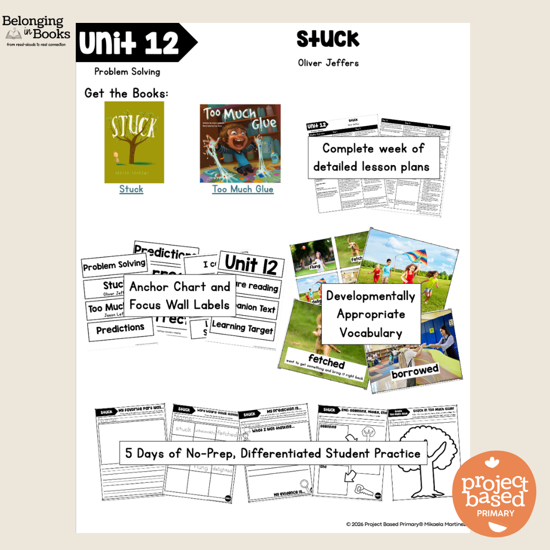 Stuck Belonging in Books™ Reading Comprehension Week-Long Unit
