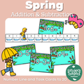 Spring Addition and Subtraction Number Line