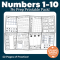 Numbers 1-10 No Prep Printables Pack