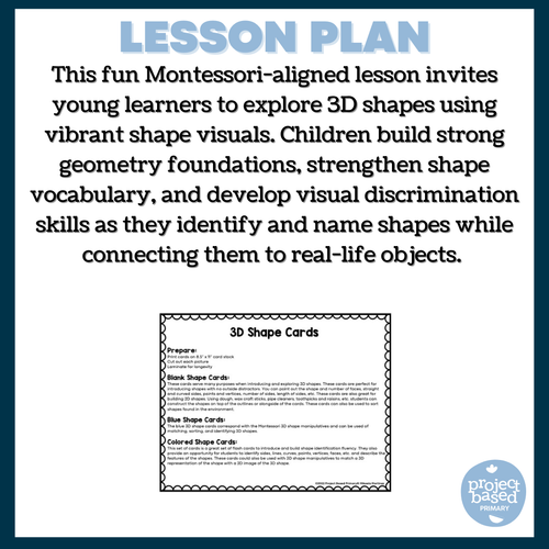 3D Shape Mats - Posters, Dough Mats, Tracing, Flash Cards