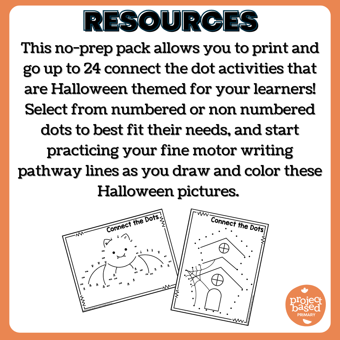 Halloween Dot-to-Dot Connect-the-Dot No Prep Pack