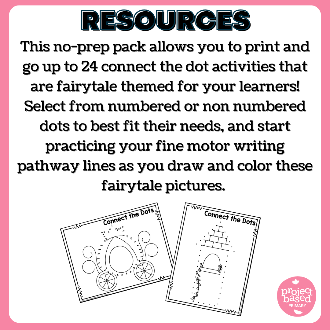 Fairytale Dot-to-Dot Connect-the-Dot No Prep Pack