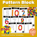 Numbers 0-10 Pattern Block Mats