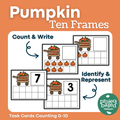 Pumpkin Ten Frame Cards