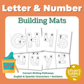 Number & Letter Building Mats English + Spanish Characters