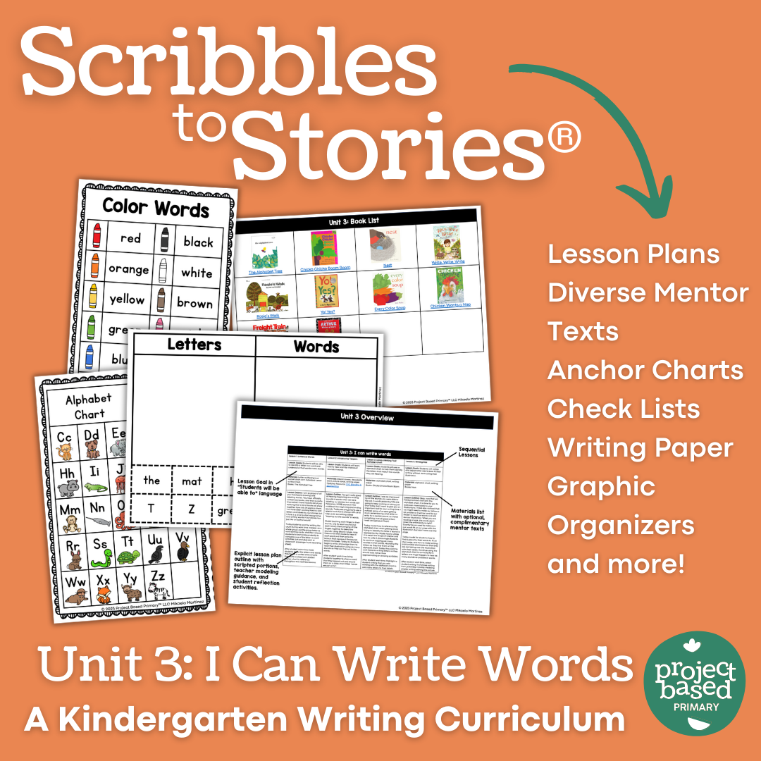 Kindergarten Writing Curriculum Scribbles to Stories® Unit 3: I Can Write Words
