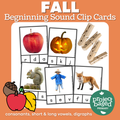 Fall Beginning Sound Clip Cards