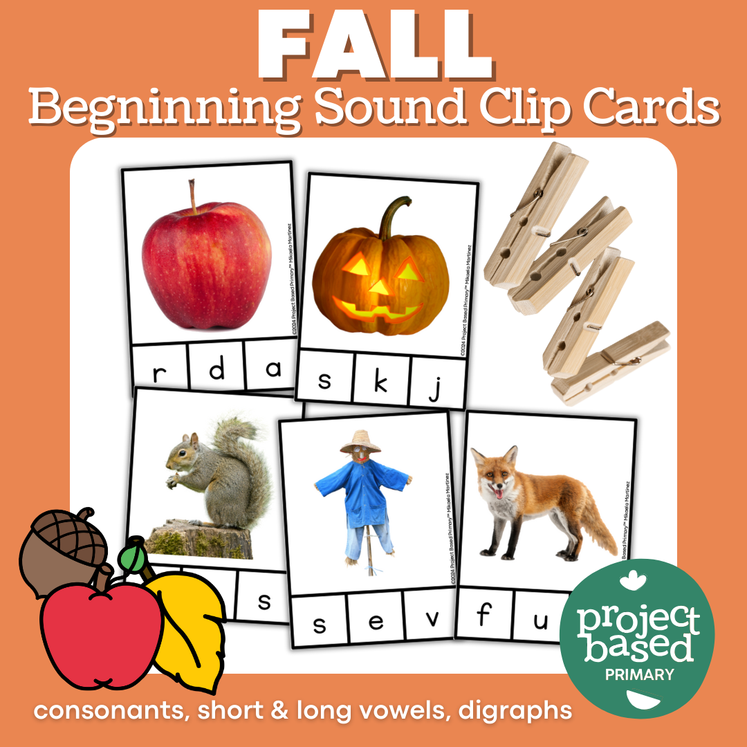 Fall Beginning Sound Clip Cards